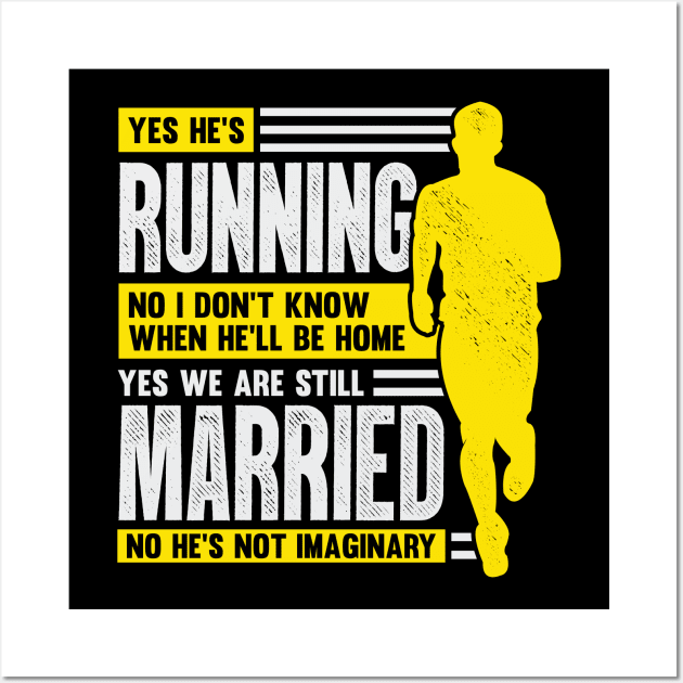 Marathon Running Runner's Wife Gift Wall Art by Dolde08